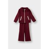 Defacto Erkek Bebek 2li Takım Fermuarlı Sweatshirt Eşofman Altı G4348a525wnbr285 Bordo-br285