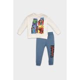 Defacto Erkek Bebek 2'li Takım Marvel Sweatshirt Beli Lastikli Jogger Eşofman Altı, 12-18 Ay, D4665A5ER118mc, Ekru, erkek-bebek, 12-18 Ay (86cm)