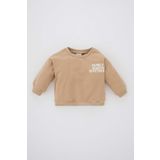 Defacto erkek bebek baskili bisiklet yaka içi yumusak tüylü sweatshirt