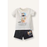 DeFacto Erkek Bebek Baskılı Pijama Takımı, 18-24 Ay (92cm), H4026A526HS, Antrasit, erkek-bebek
