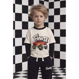 DeFacto Erkek Bebek Baskılı Uzun Kollu T-shirt Ekru, 18-24 AY, G6134A526SP, Ekru-ER98, Erkek bebek