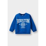 Defacto Erkek Bebek Bisiklet Yaka Baskılı İçi Yumuşak Tüylü Sweatshirt E9238a525aube142 Mavi