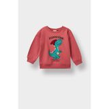 DeFacto Erkek Bebek Bisiklet Yaka Dinozor Baskılı İçi Yumuşak Tüylü Sweatshirt F4531A525AU
