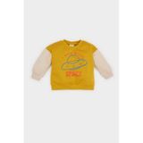 Defacto Erkek Bebek Bisiklet Yaka İçi Yumuşak Tüylü Baskılı Sweatshirt D6755a524wnyl64 Sarı