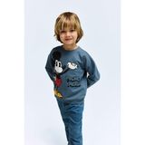 DeFacto Erkek Bebek Disney Mickey & Minnie Bisiklet Yaka Sweatshirt E4710A525SP - 12 - 18 Ay - İndigo-IN87