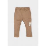 DeFacto Erkek Bebek Dokuma Etiketli Beli Lastikli Gabardin Pantolon - Kahve-BN156 - 12 - 18 Ay