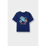 DeFacto Erkek Bebek Oversize Geniş Kalıp Baskılı Kısa Kollu Tişört Lacivert, 12-18 AY, G5897A526SM, Lacivert-NV131, Erkek bebek