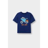 DeFacto Erkek Bebek Oversize Geniş Kalıp Baskılı Kısa Kollu Tişört Lacivert, 18-24 AY, G5897A526SM, Lacivert-NV131, Erkek bebek