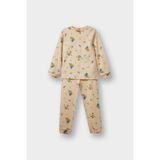 Defacto Erkek Bebek Pamuklu Uzay Baskılı Pijama Takımı, 12-18 Ay (86cm), F0550A525AU, Bej, erkek-bebek