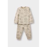 Defacto Erkek Bebek Pijama Takımı Desenli Uzun Kollu Üst Uzun Alt G4984a525wnbg186 Bej-bg186