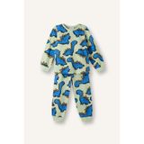 Defacto Erkek Bebek Pijama Takımı Dinozor Desenli Uzun Kollu Üst Uzun Alt G7131a526spgn158 Yeşil-gn158