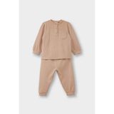 DeFacto Erkek Bebek Pijama Takımı Uzun Kollu Waffle Üst Uzun Alt