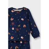 DeFacto Erkek Bebek Pijama Takımı Yılbaşı Temalı Uzun Kollu Üst Uzun Alt F0556A525AU