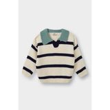 DeFacto Erkek Bebek Polo Yaka Çizgili Triko Kazak C8879A525AU
