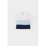 DeFacto Erkek Bebek Polo Yaka Renk Bloklu Pike Kısa Kollu Tişört B9247A525SM - Beyaz-WT34 - 3 - 4 Yaş
