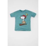 DeFacto Erkek Bebek Snoopy Bisiklet Yaka Kısa Kollu Tişört C7712A524SM
