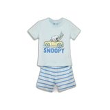 DeFacto Erkek Bebek Snoopy Desenli Pijama Takımı, 2/3 Yaş (98cm), H3501A526SM, Mavi, erkek-bebek
