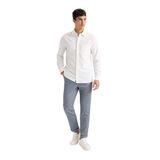 DeFacto Erkek Bej Melanj Beli Lastikli Cepli Duble Paça Gabardin Jogger Pantolon İndigo 36