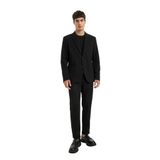 DeFacto Erkek Bej Melanj Beli Lastikli Cepli Duble Paça Gabardin Jogger Pantolon Siyah 32