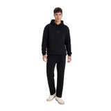 DeFacto Erkek Bej Melanj Beli Lastikli Cepli Duble Paça Gabardin Jogger Pantolon Siyah 34