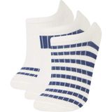 DeFacto Erkek Çocuk 3'lü Pamuklu Patik Çorap E5497A8NS - Beyaz-WT1 - 30 - 34