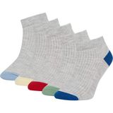 DeFacto Erkek Çocuk 5'li Pamuklu Patik Çorap W8895A6NS - Gri-GR2 - 35 - 39