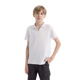 DeFacto Erkek Çocuk Apaş Yaka Kısa Kollu Tişört D7755A825SM - Beyaz-WT34 - 9 - 10 Yaş