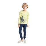 DeFacto Erkek Çocuk Baskılı Uzun Kollu Pijama Takımı Yeşil 5/6 Yaş