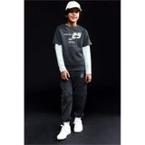 Defacto Erkek Çocuk Beli Lastikli Baskılı Skuba Dalgıç Kumaş Eşofman Altı G6369a826spbk81 Siyah-bk81