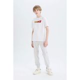 DeFacto Erkek Çocuk Beli Lastikli Jogger Eşofman Altı E7338A825SM - 5 - 6 Yaş - Gri-GR157