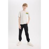 DeFacto Erkek Çocuk Beli Lastikli Jogger Eşofman Altı E7338A825SM - 5 - 6 Yaş - Siyah-BK27