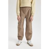 DeFacto Erkek Çocuk Beli ve Paçası Lastikli Kargo Cepli Pelüş Polar Astarlı Jogger Pantolon D3460A824WN