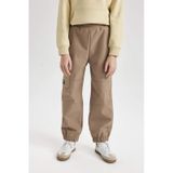 DeFacto Erkek Çocuk Beli ve Paçası Lastikli Kargo Cepli Pelüş Polar Astarlı Jogger Pantolon D3460A824WNBG315