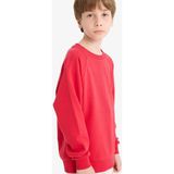 DeFacto Erkek Çocuk Bisiklet Yaka Basic Düz Okul Sweatshirt E8415A825AU - 11 - 12 Yaş - Kırmızı-RD282