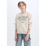 DeFacto Erkek Çocuk Bisiklet Yaka Baskılı Sweatshirt D6210A824CW