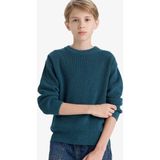 DeFacto Erkek Çocuk Bisiklet Yaka Triko Kazak F0959A825WN - Indigo-IN250 - 9 - 10 Yaş