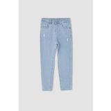 DeFacto Erkek Çocuk Dad Fit Yırtık Detaylı Jean Pantolon