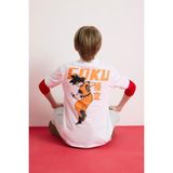 DeFacto Erkek Çocuk Dragon Ball Bisiklet Yaka Sırt Baskılı Kısa Kollu Tişört E3120A825SM - Beyaz-WT34 - 13 - 14 Yaş