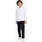 DeFacto Erkek Çocuk Düz Paça Basic Düz Gabardin Pantolon X4224A626SP - Siyah-BK81 - 7 - 8 Yaş