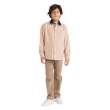DeFacto Erkek Çocuk Düz Paça Gabardin Pantolon, 5-6 Yaş, F3762A825WN, Haki-KH92, Erkek Çocuk