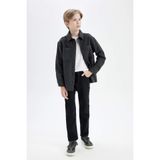 DeFacto Erkek Çocuk Düz Paça Polar Astarlı Jean Pantolon, 13-14 Yaş, D2364A824WN, NM40, Erkek Çocuk