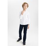 DeFacto Erkek Çocuk Gabardin Basic Düz Pantolon Lacivert 7 - 8 Yaş Günlük Kullanım İçin Rahat - Lacivert-NV146