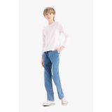 DEFACTO Erkek Çocuk Jean Pantolon, Regular Kalıp, Mid Blue, 11-12 Yaş