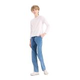 DEFACTO Erkek Çocuk Jean Pantolon, Regular Kalıp, Mid Blue, 8-9 Yaş
