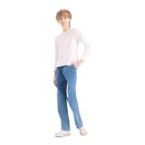 DEFACTO Erkek Çocuk Jean Pantolon, Regular Kalıp, Mid Blue, 9-10 Yaş