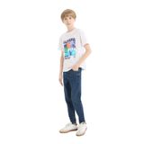 DEFACTO Erkek Çocuk Jean Pantolon, Straight Kalıp, Normal Bel, Mid Blue, 8-9 Yaş