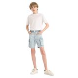 DeFacto Erkek Çocuk Jean Şort Mavi, 8-9 Yaş, D8566A825SM, Mavi-NM39, Erkek Çocuk