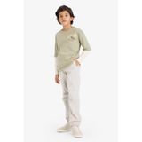 DeFacto Erkek Çocuk Jogger Fit Gabardin Pantolon, 11-12 Yaş, B6713A826SM, Gri-GR296, Erkek Çocuklar