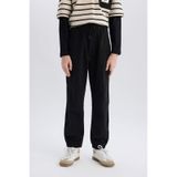 DeFacto Erkek Çocuk Jogger Fit Jogger Paça Gabardin Pantolon B6713A825SMBK81