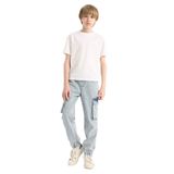 DEFACTO Erkek Çocuk Jogger Jean Pantolon, D.Blue, 7-8 Yaş